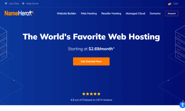 nameherodotcom website hosting provider