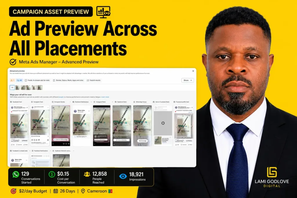 Screenshot Ad preview across all placements Screenshot Ad preview across all placements